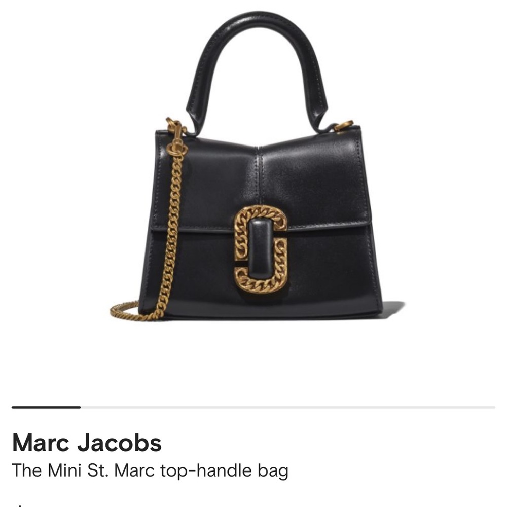Marc Jacobs Black Mini St. Marc Top-Handle Bag